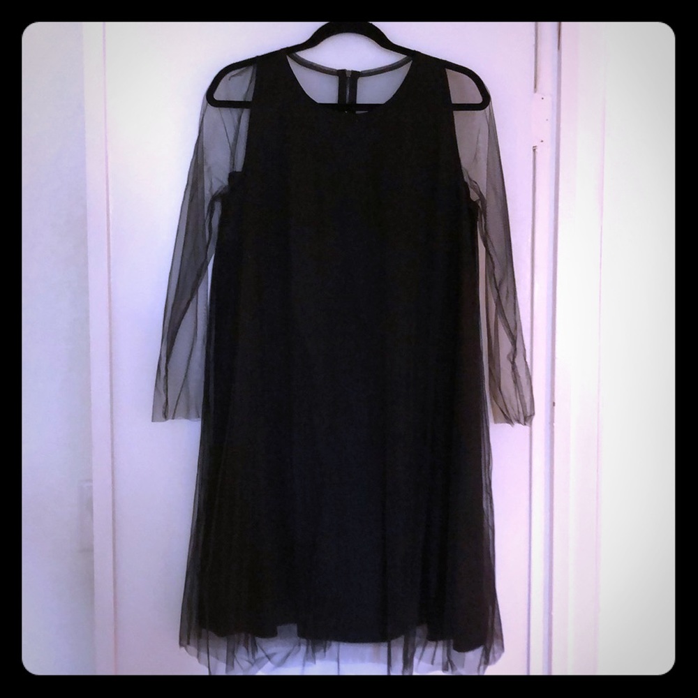 COS Black Mesh Dress